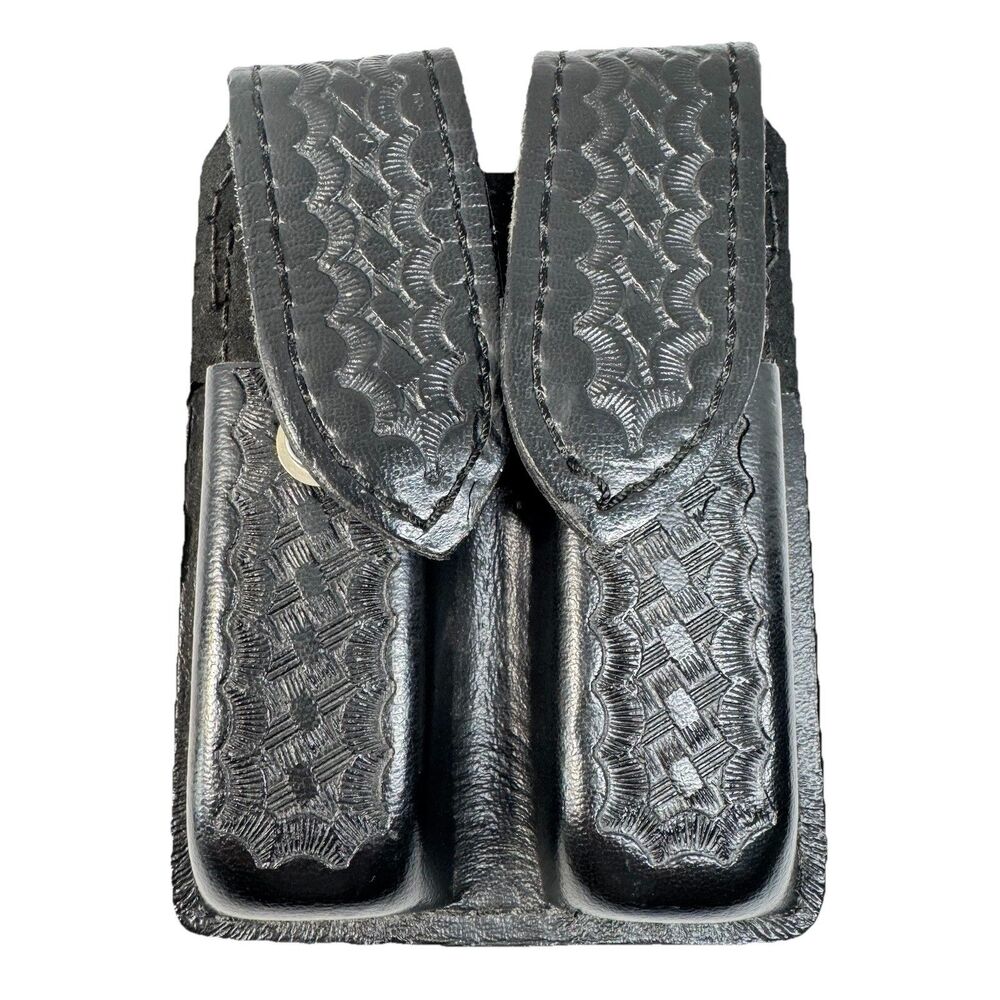 Safariland Model 77 Double Magazine Pouch S&W 59 and Beretta 92 Series Leather